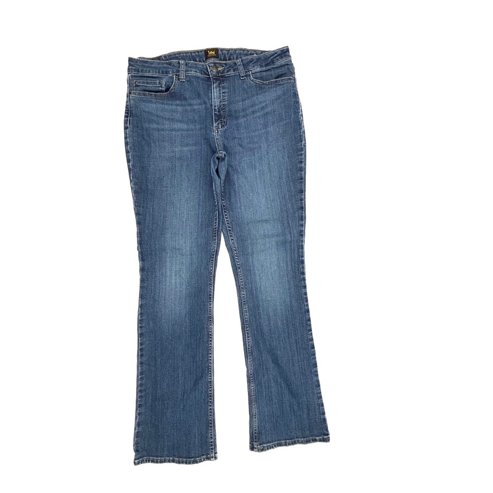 Lee Jeans Women 16 Long Dark Wash Blue Bootcut‎ Denim High Rise 13007